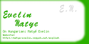 evelin matye business card